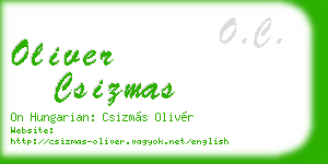 oliver csizmas business card