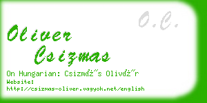 oliver csizmas business card